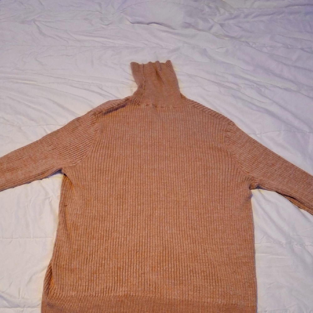 Time and Tru Ribbed Tan Sweater